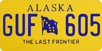 AK license plate GUF605