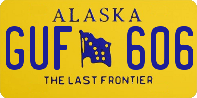 AK license plate GUF606