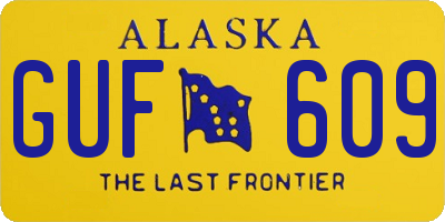 AK license plate GUF609