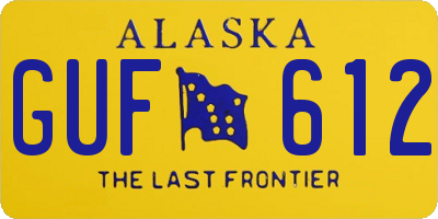 AK license plate GUF612