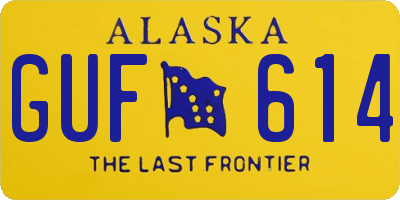 AK license plate GUF614