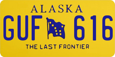 AK license plate GUF616