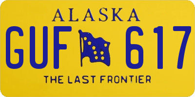 AK license plate GUF617