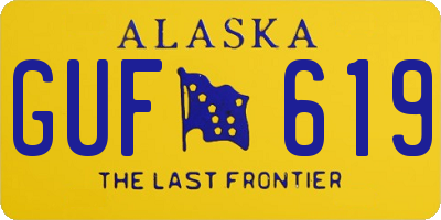 AK license plate GUF619