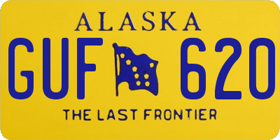 AK license plate GUF620