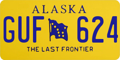 AK license plate GUF624