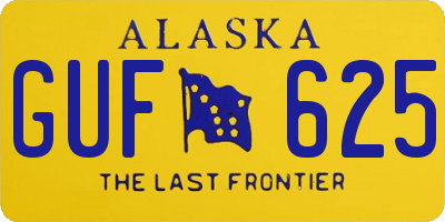 AK license plate GUF625