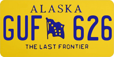 AK license plate GUF626