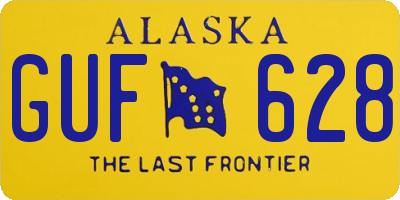 AK license plate GUF628