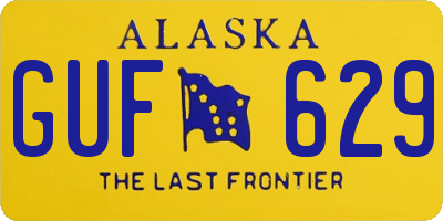 AK license plate GUF629