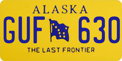 AK license plate GUF630