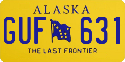 AK license plate GUF631