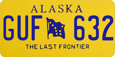 AK license plate GUF632