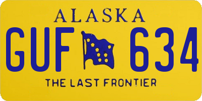 AK license plate GUF634