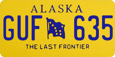 AK license plate GUF635