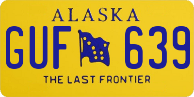 AK license plate GUF639