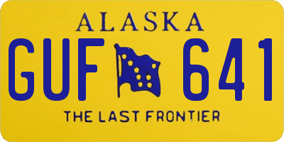 AK license plate GUF641