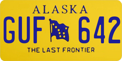 AK license plate GUF642