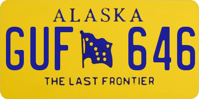 AK license plate GUF646