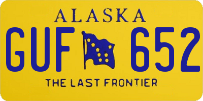 AK license plate GUF652