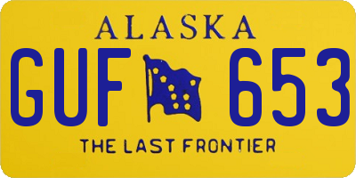 AK license plate GUF653