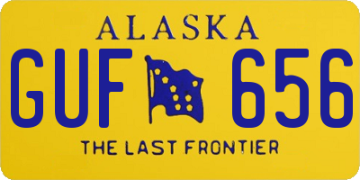 AK license plate GUF656