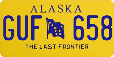 AK license plate GUF658