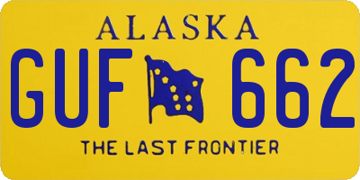 AK license plate GUF662