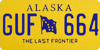 AK license plate GUF664