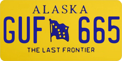 AK license plate GUF665