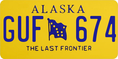 AK license plate GUF674