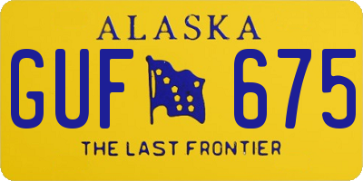 AK license plate GUF675