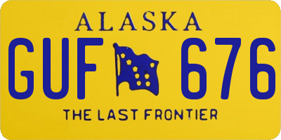 AK license plate GUF676