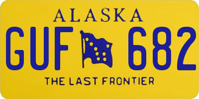 AK license plate GUF682