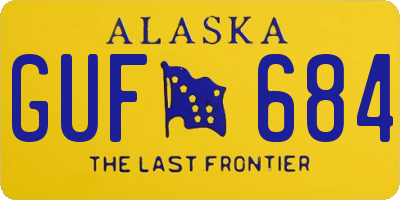 AK license plate GUF684