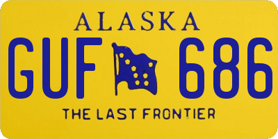 AK license plate GUF686