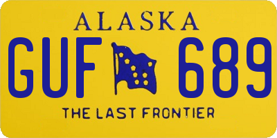 AK license plate GUF689