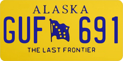 AK license plate GUF691