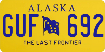 AK license plate GUF692