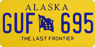 AK license plate GUF695