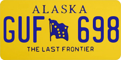 AK license plate GUF698