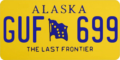 AK license plate GUF699