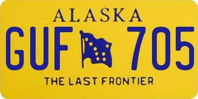 AK license plate GUF705