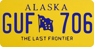 AK license plate GUF706