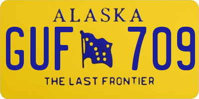 AK license plate GUF709