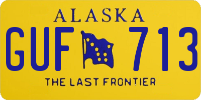 AK license plate GUF713