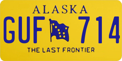 AK license plate GUF714