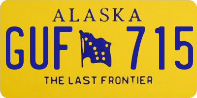 AK license plate GUF715