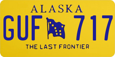 AK license plate GUF717