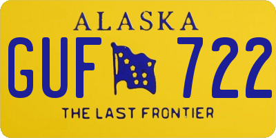 AK license plate GUF722